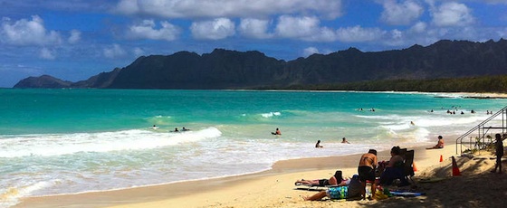 Bellows Beach Air Force Station on northeast Oahu Island, Hawaii.