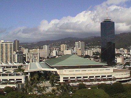 Large convention center near Waikiki, on Oahu, Hawaii