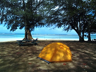 Camping Tent Hawaii Beach