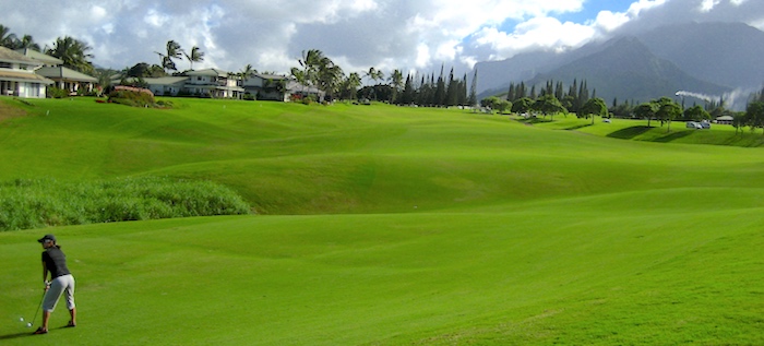 Golfing Princeville, Kauai Island, Hawaii