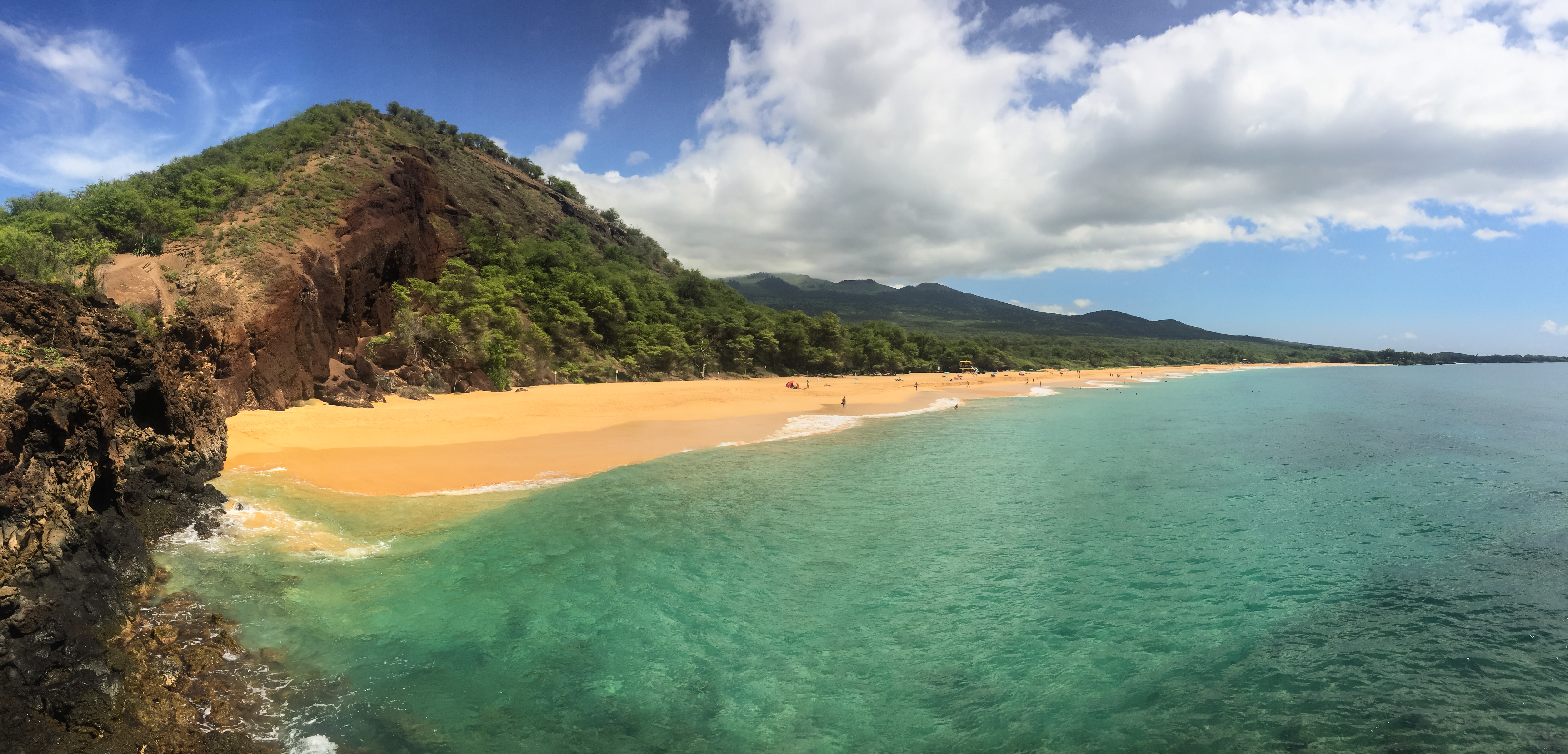 Maui's Makena Beach and Mountains viewed from offshore