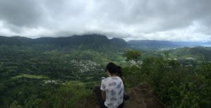 Girl on Olomana Hike