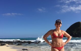 girl in bikini on beach