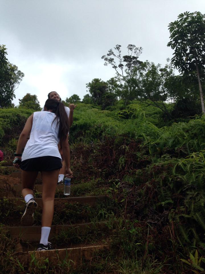 girls hiking