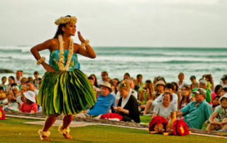 Hula dancing in Hawaii