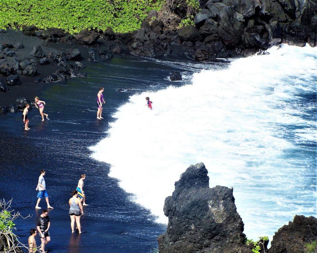 Punalu'u Black Sand Beach Big Island Hawaii