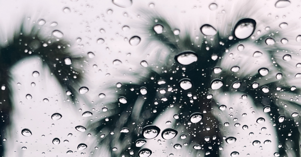 looking outside at a rainy day