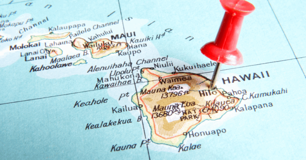 map of hawaii