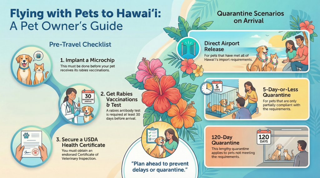 infographic of pets moving to hawaii